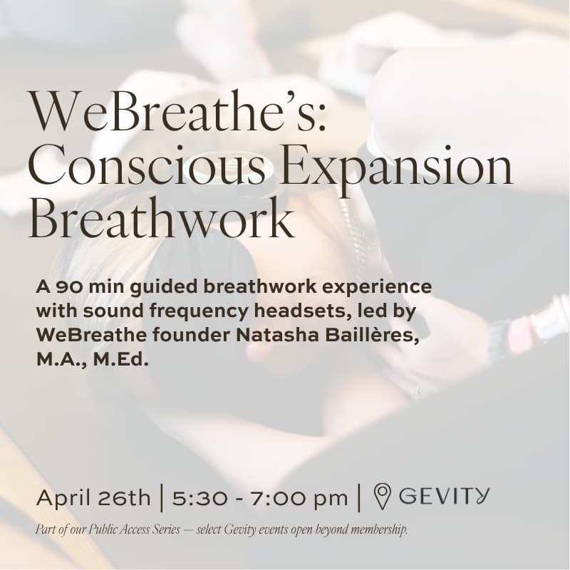 Cover Image for weBreathe at Gevity: Conscious Expansion Breathwork