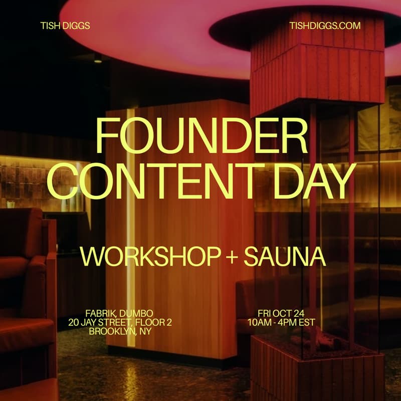 Cover Image for Founder Content Day (Workshop + Sauna)