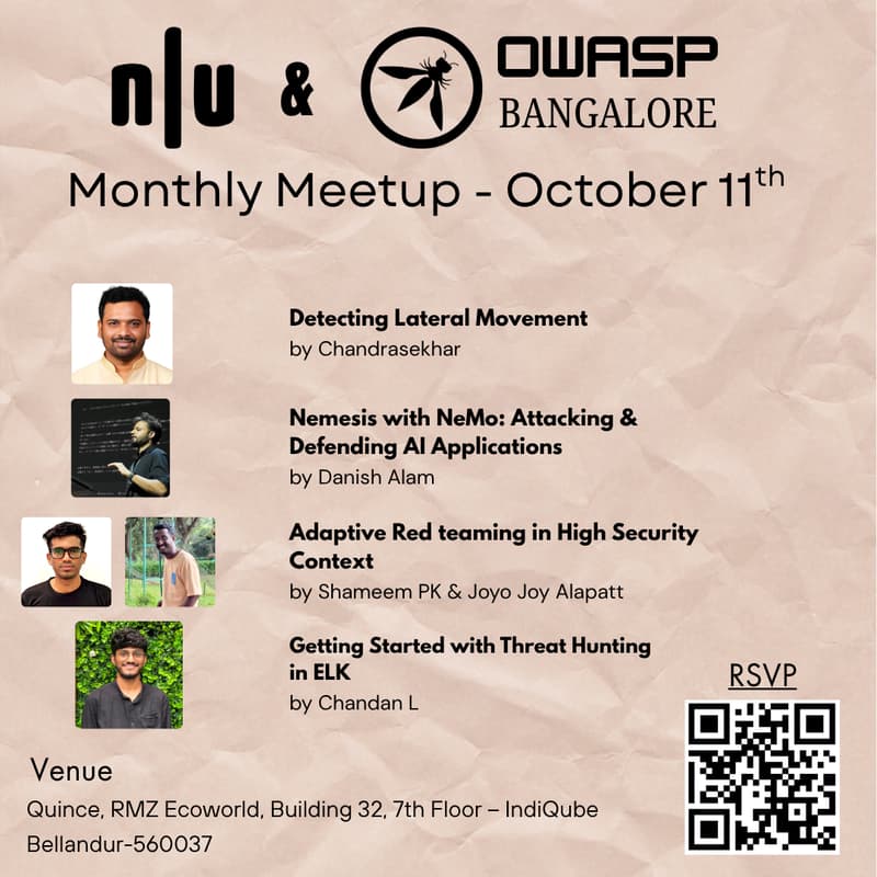 Cover Image for Null/OWASP Combined Meet - Bangalore | 11th October 2025