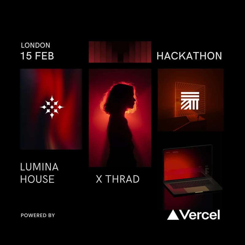 Cover Image for London AI Hackathon - By Lumina House, Thrad and Vercel