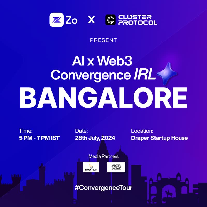 Cover Image for Zo - Al x Web3 Convergence IRL, Bangalore