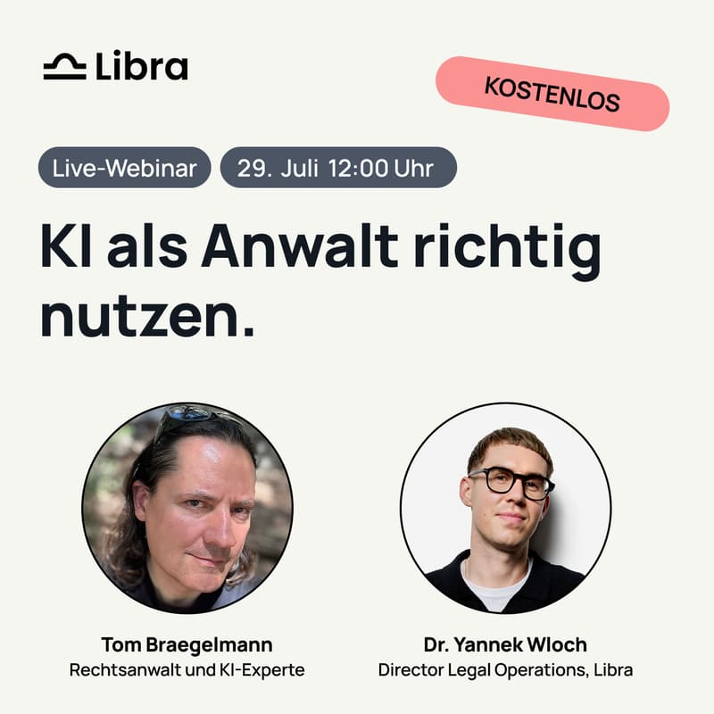 Cover Image for Libra Webinar: KI als Anwalt richtig nutzen