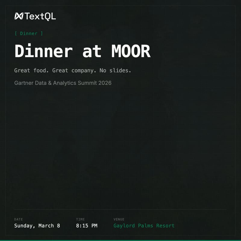 Cover Image for Dinner at MOOR | Hosted by TextQL