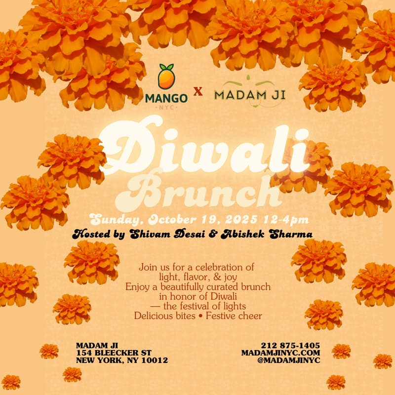 Cover Image for Mango NYC x Madam Ji: Diwali Brunch