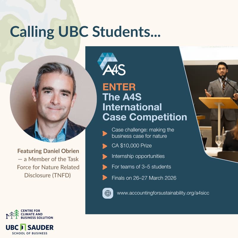 Cover Image for A4S Case Competition "The Business Case for Nature" - UBC Kick Off Event