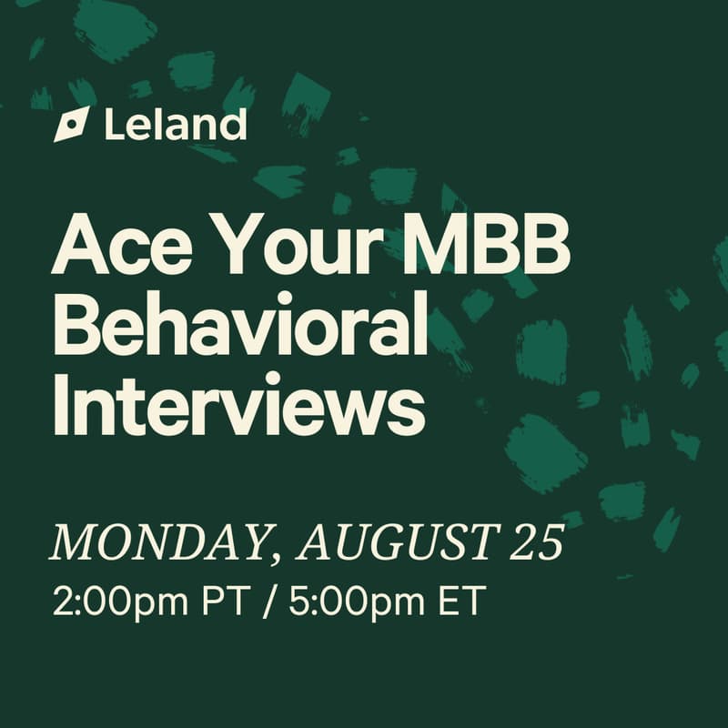 Cover Image for Ace Your MBB Behavioral Interviews