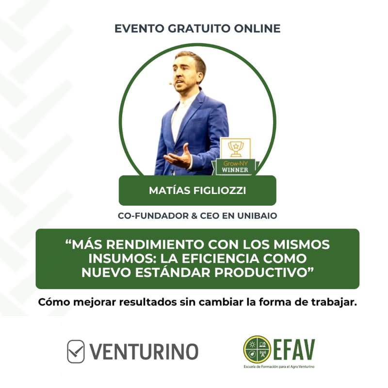 Cover Image for Charla de innovación: Más rendimiento con los mismos insumos: la eficiencia como nuevo estándar productivo