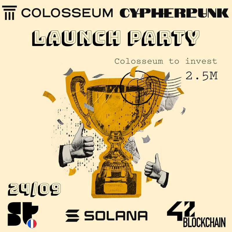 Cover Image for Solana Colosseum Launch Party by Superteam & 42Blockchain