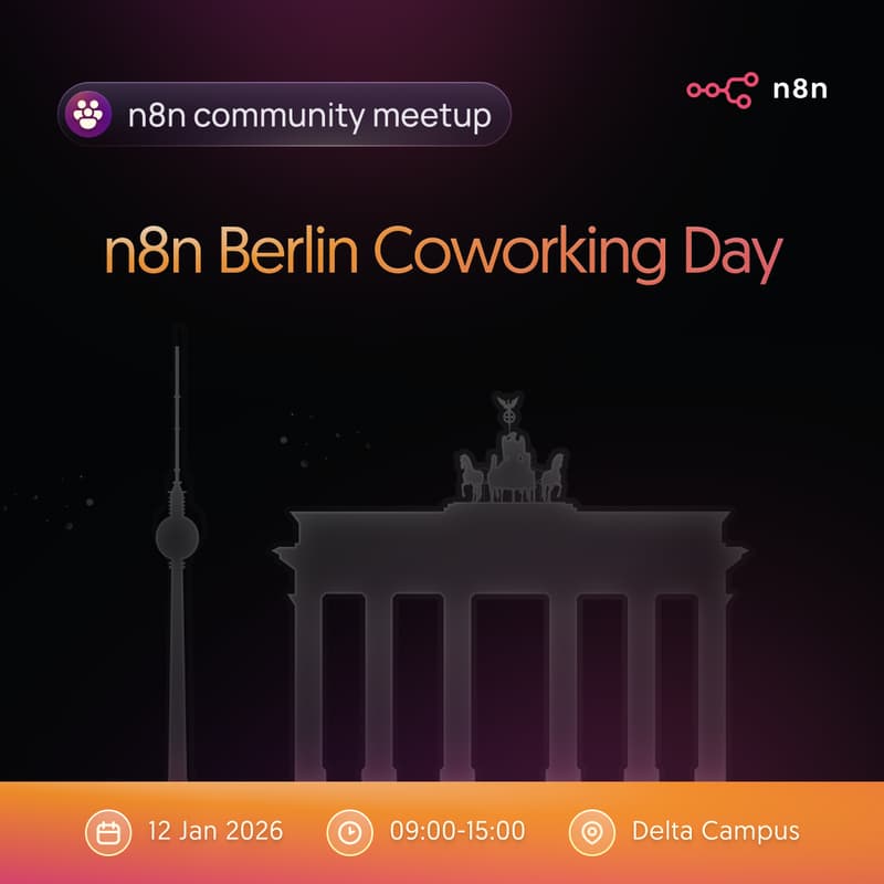 Cover Image for New Year, New Me: Kickstart the Year with AI & Automation – n8n Coworking @ The Delta Campus Berlin