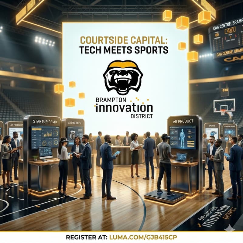 Cover Image for Courtside Capital: Where Tech Meets Sports - Brampton Innovation District x Brampton Honey Badgers