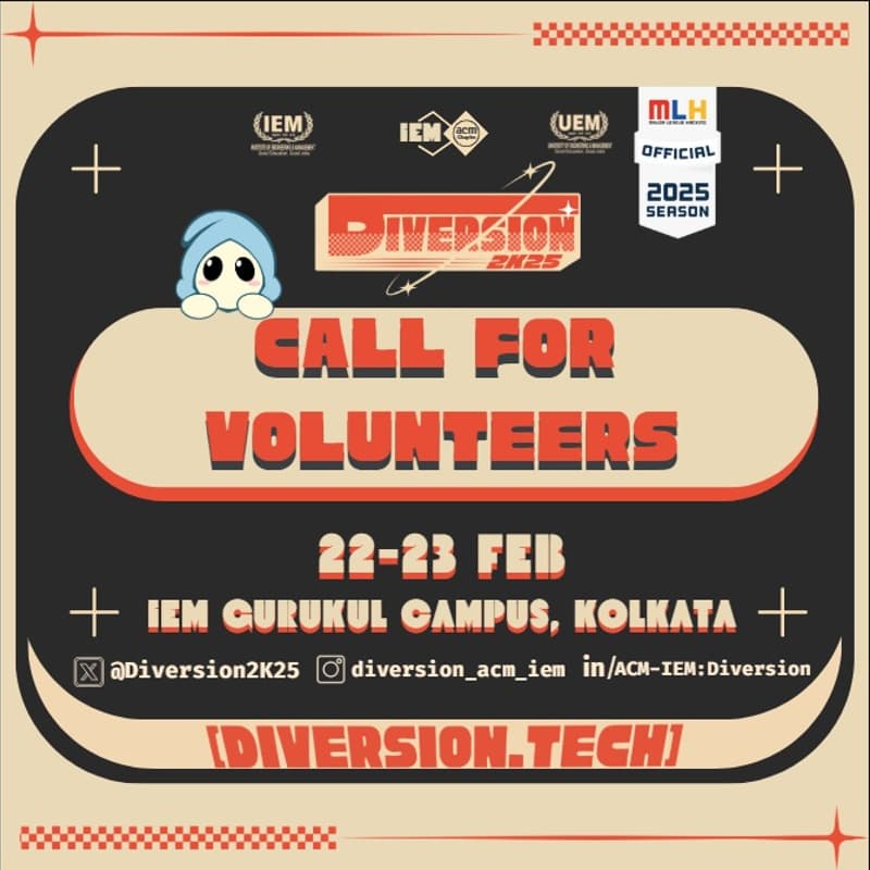 Diversion 2K25 Volunteer Recruitment Form · Luma