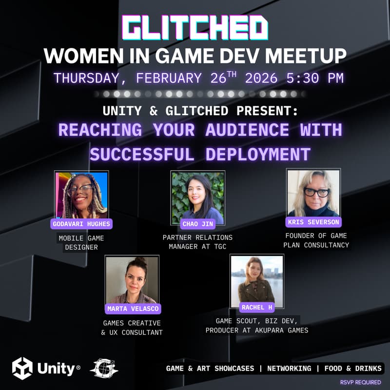 Cover Image for Unity X GLITCHED - Women in Game Dev Meetup