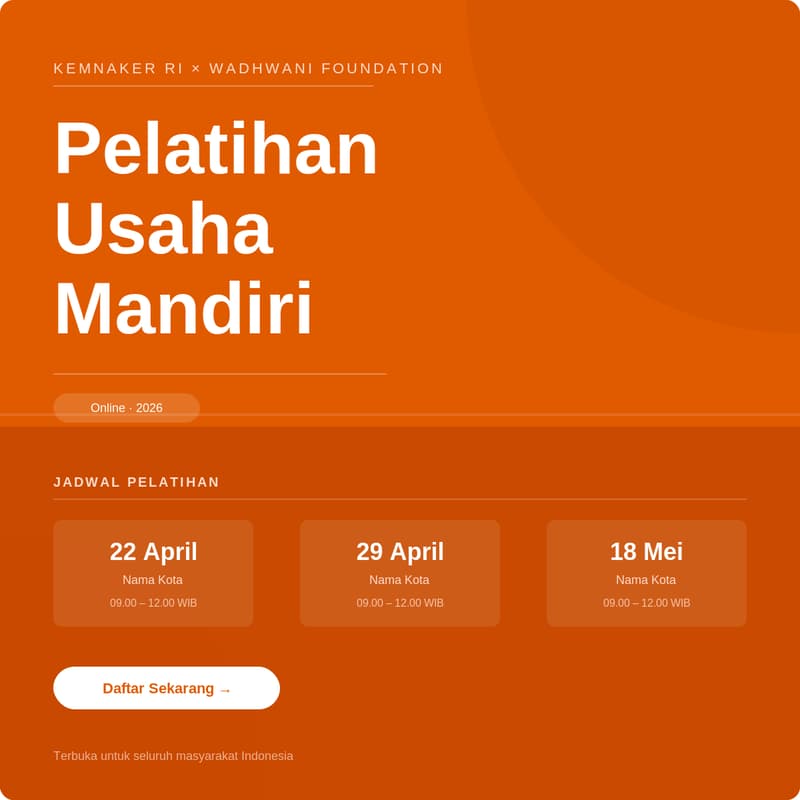 Cover Image for Pelatihan Usaha Mandiri