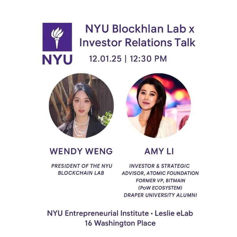 Cover Image for NYU Blockchain Lab x Investor Relationship Talk