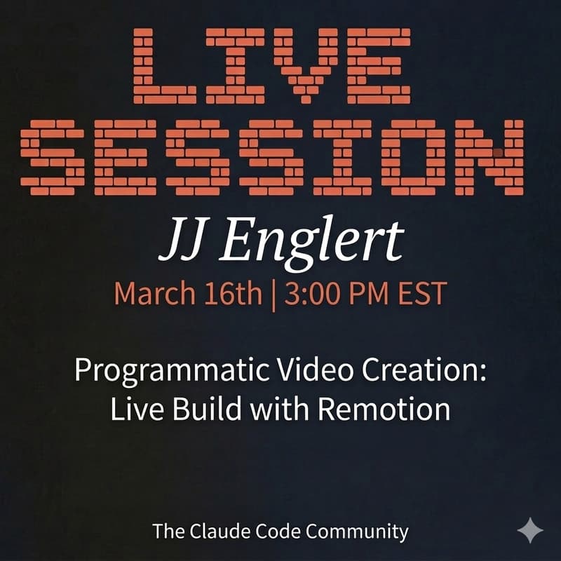Cover Image for Programmatic Video Creation: Live Build with Remotion & AI