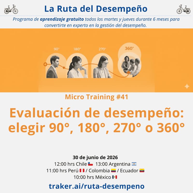 Cover Image for MicroTraining #41 Evaluación de desempeño: elegir 90°, 180°, 270° o 360°