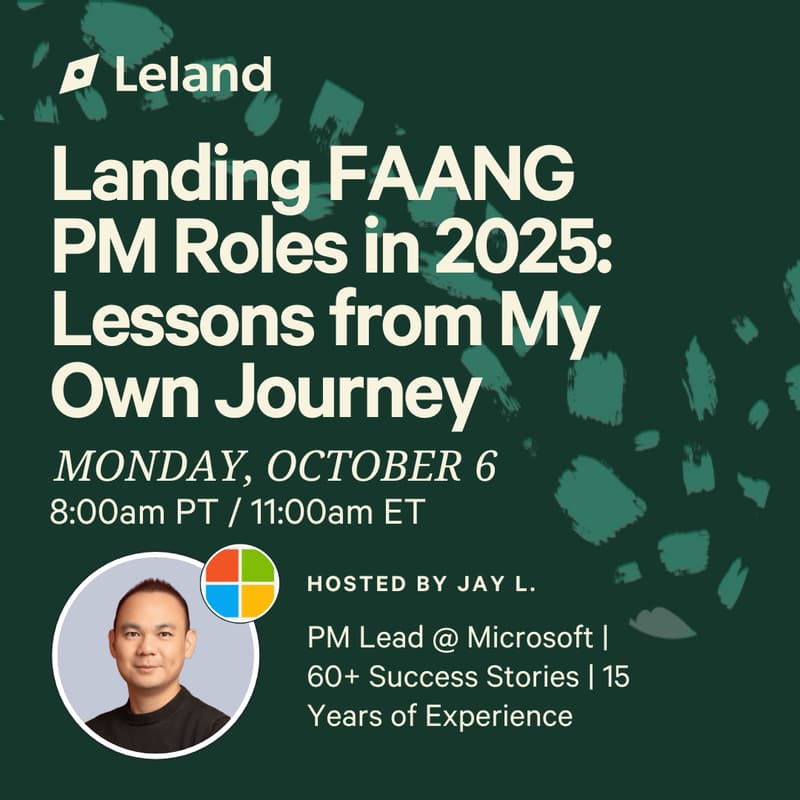 Cover Image for Landing FAANG PM Roles in 2025: Lessons from My Own Journey