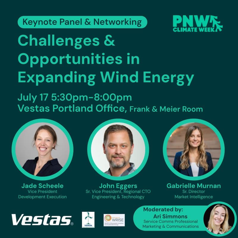 Cover Image for Keynote Panel & Networking: Challenges & Opportunities in Expanding Wind Energy