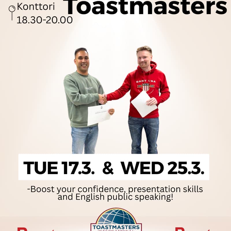 Cover Image for Pitching with toastmasters