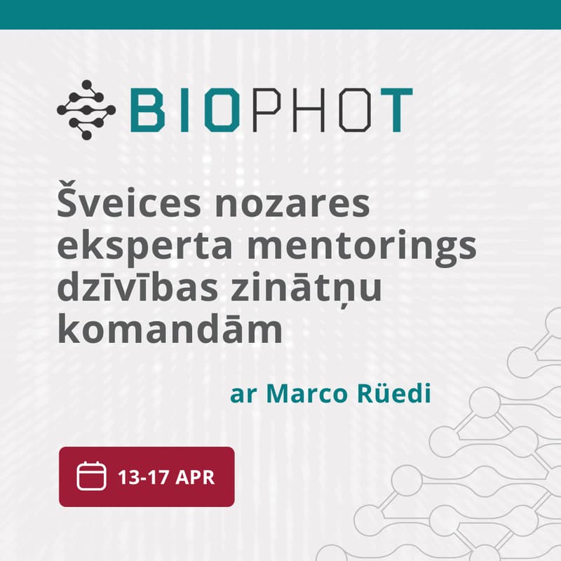 Cover Image for Šveices nozares eksperta mentorings dzīvības zinātņu komandām