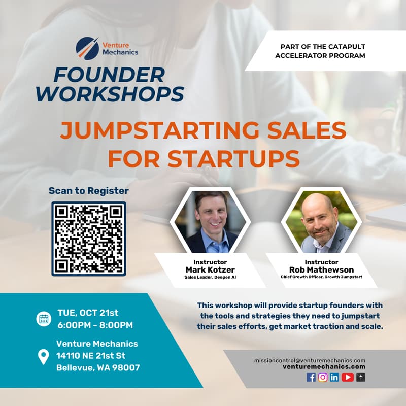 Cover Image for Founder Workshop: "Jumpstarting Sales for Startups"