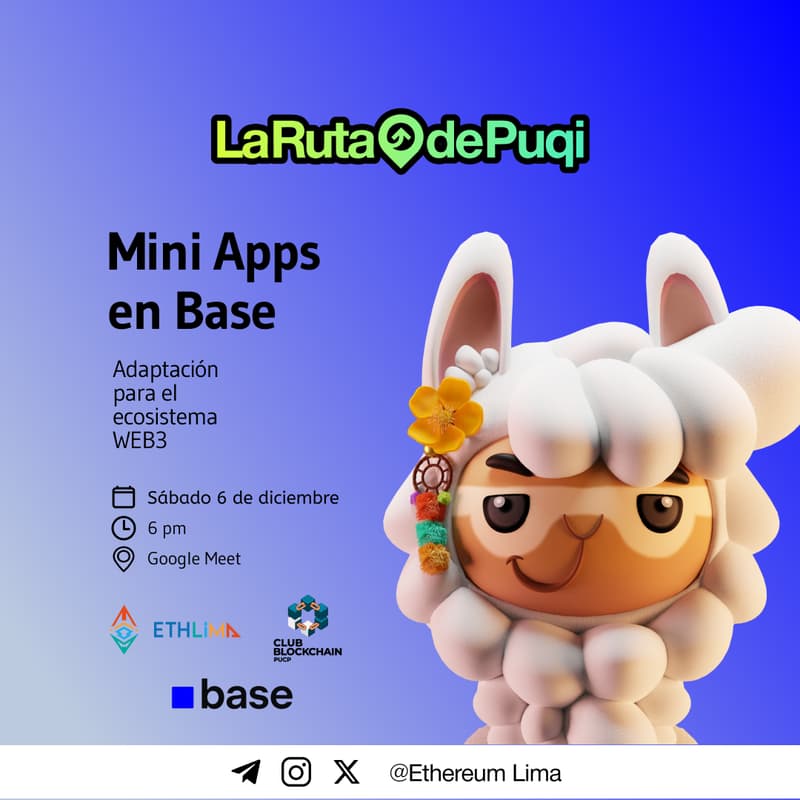 Cover Image for Mini Apps en Base 🟦 - La Ruta de Puqi