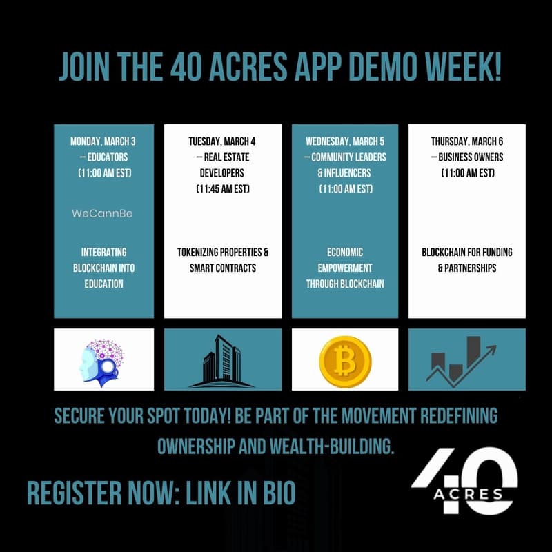 Cover Image for 40 Acres Demo week-Business Owners