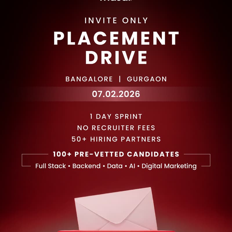 Cover Image for Masai Placement Drive Gurugram Feb 2026