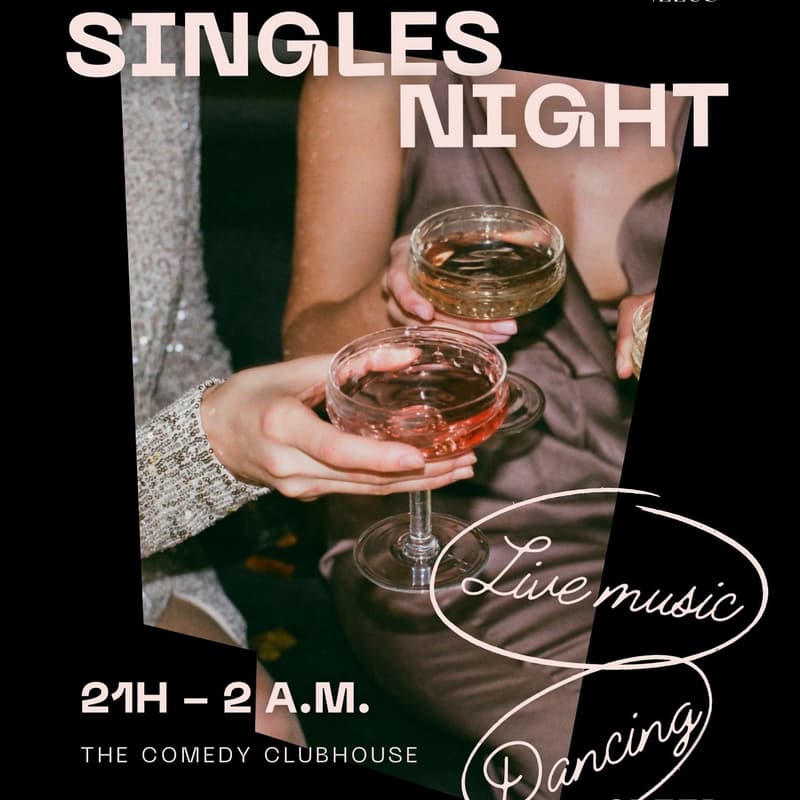 Cover Image for SINGLES NIGHT AT COMEDY CLUB HOUSE - Live Music - Party