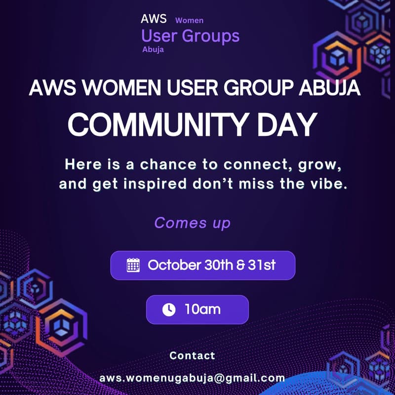 Cover Image for AWS WOMEN USER GROUP, ABUJA COMMUNITY DAY