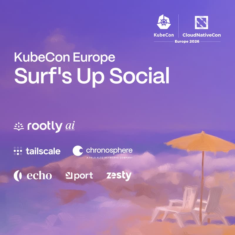 Cover Image for KubeCon Europe Surf’s Up Social w/ Rootly AI, Tailscale, Port, Zesty, Echo, & Chronosphere, A Palo Alto Networks Company