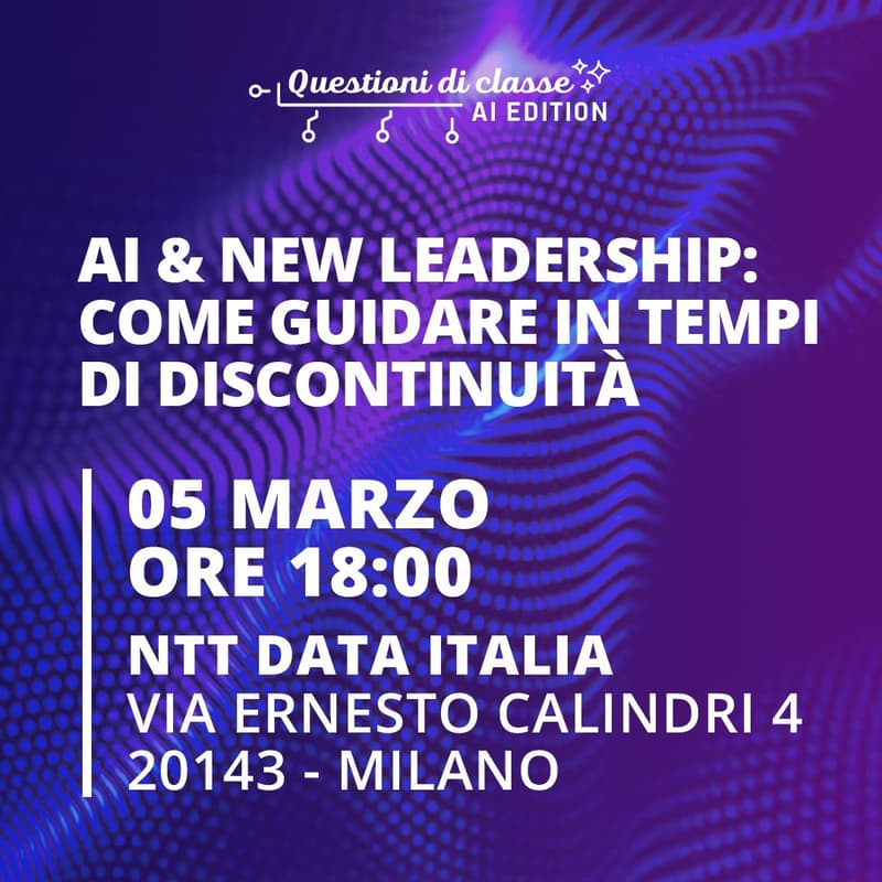 Cover Image for GirlsRestart | AI & New Leadership: Come guidare in tempi di discontinuità