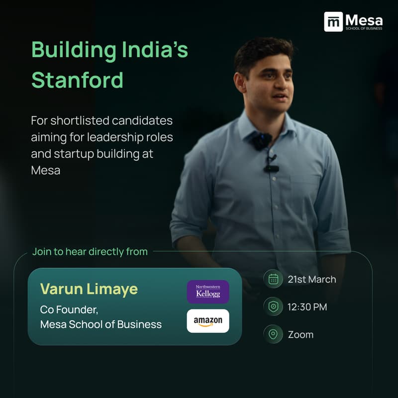 Cover Image for Building India's Stanford | Info Session