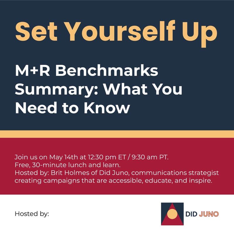 Cover Image for M+R Benchmarks Summary, May 2026 | Set Yourself Up Lunch + Learn