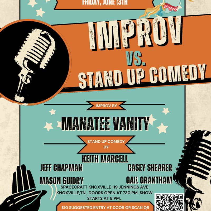 Cover Image for Manatee Vanity Improv - Improv vs Stand Up ($10)