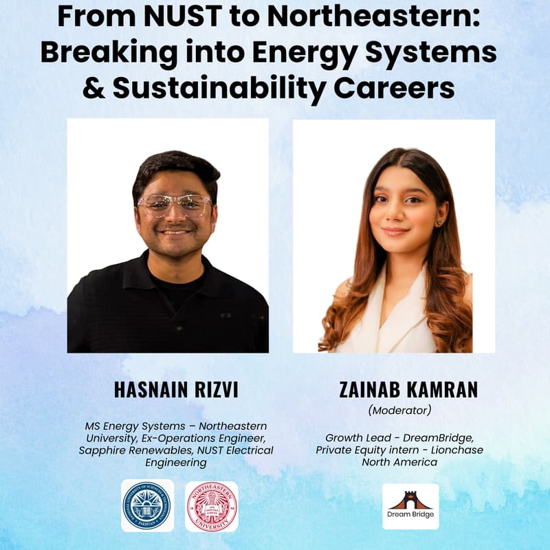 Cover Image for From NUST to Northeastern: Breaking into Energy Systems & Sustainability Careers