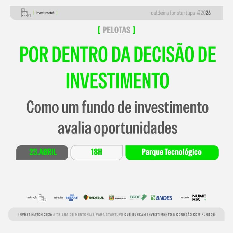 Cover Image for [Invest Match em Pelotas] Como um fundo de investimento avalia oportunidades!