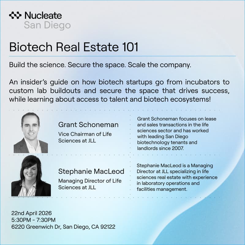 Cover Image for Nucleate San Diego x JLL: Biotech Real Estate 101