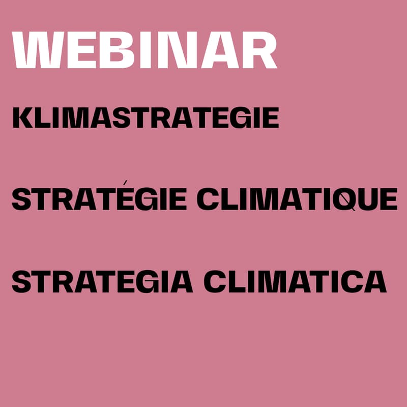 Cover Image for Webinar: Klimastrategie / Stratégie climatique / Strategia climatica