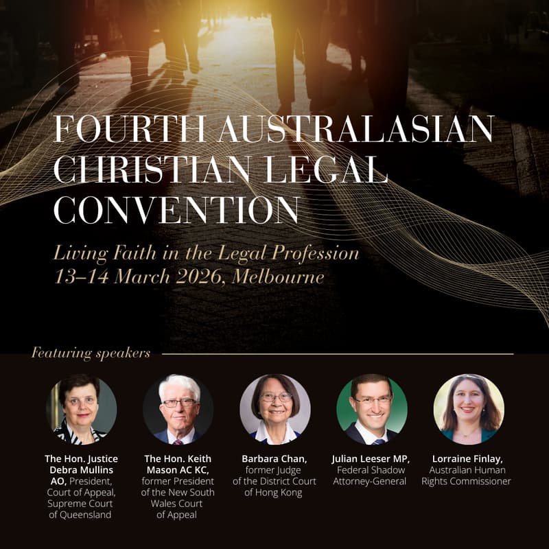 Cover Image for Fourth Australasian Christian Legal Convention: Living Faith in the Legal Profession