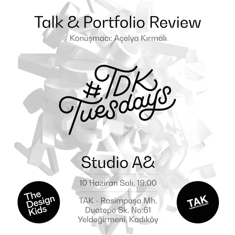 #TDKtuesdays İstanbul x Studio A& için kapak görseli