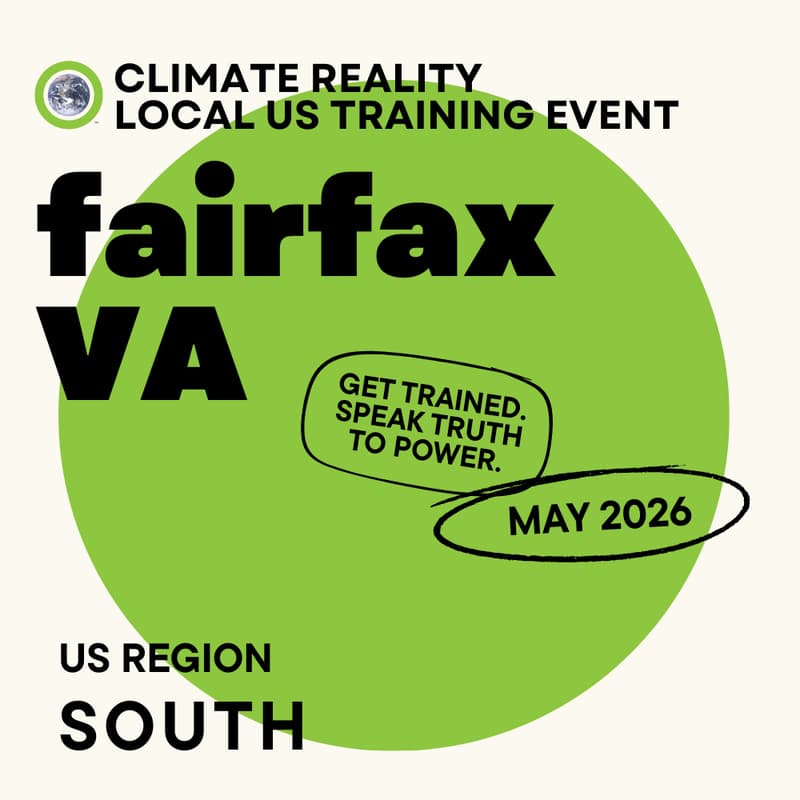 Cover Image for Fairfax, VA - Climate Reality Local Training Event