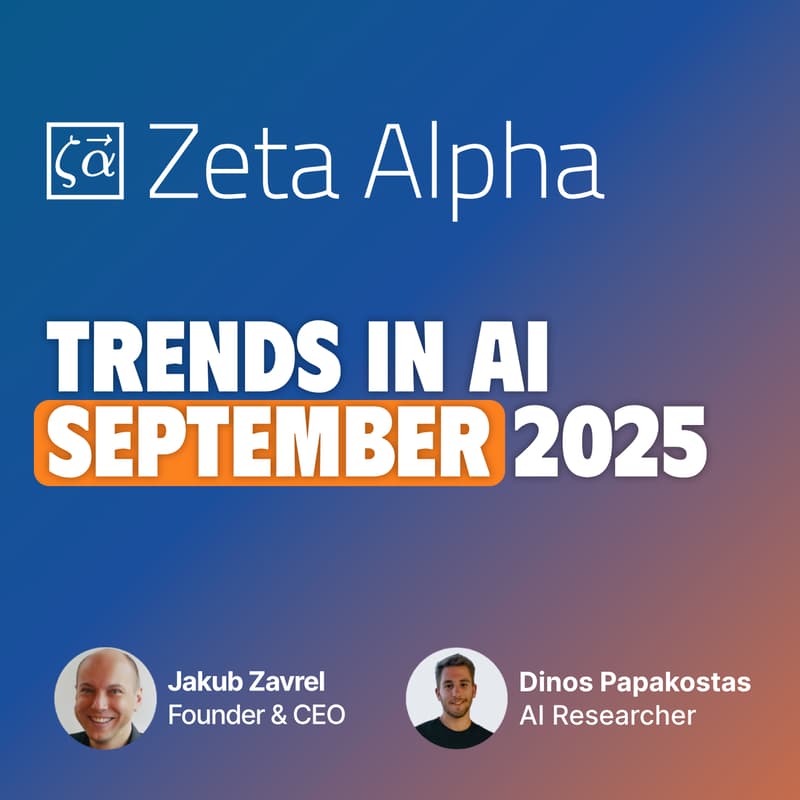 Cover Image for Trends in AI: September 2025 - by Zeta Alpha
