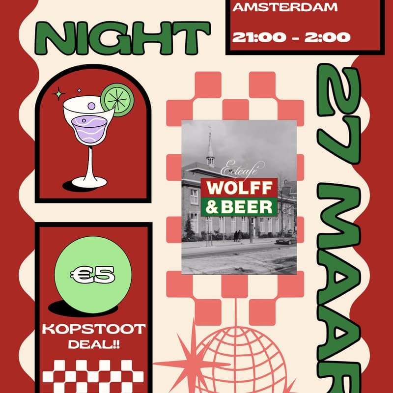 Cover Image for Disco, Funk & House night @Wolff & Beer