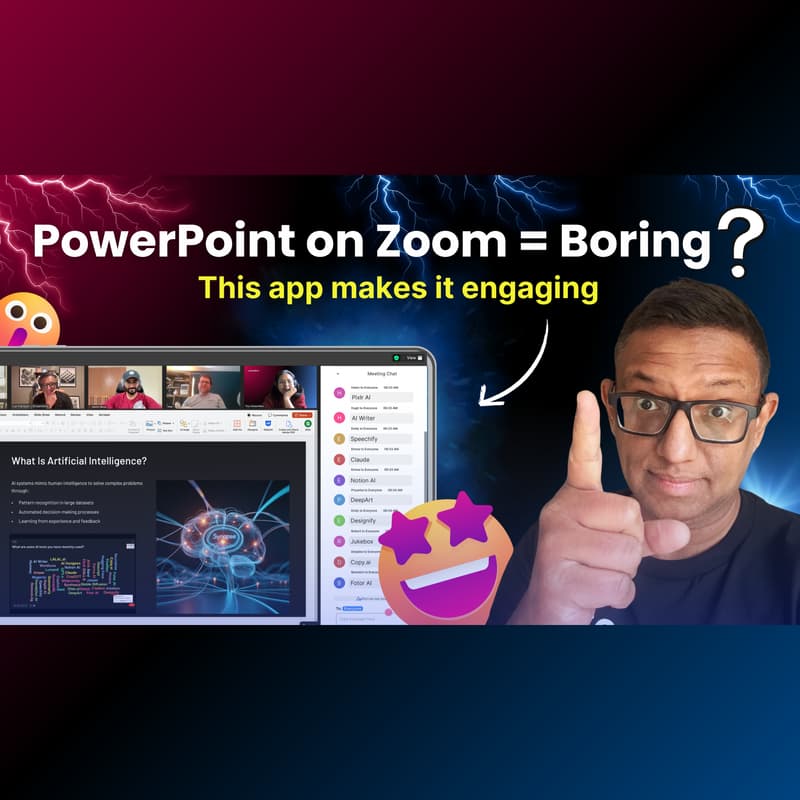 Cover Image for PowerPoint on Zoom = Boring? This app makes your PPT Slides engaging!