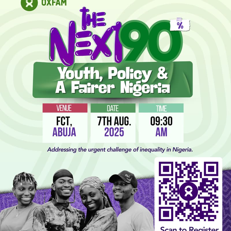 Cover Image for The Next 90%: Youth, Policy & A Fairer Nigeria.