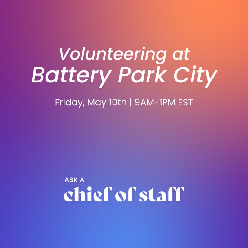 Cover Image for Ask a Chief of Staff: Volunteering at Battery Park City