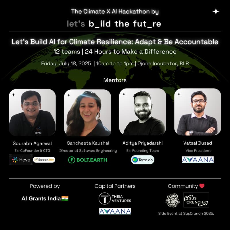 Cover Image for Hackathon | Let’s Build AI for Climate Resilience: Adapt & Be Accountable