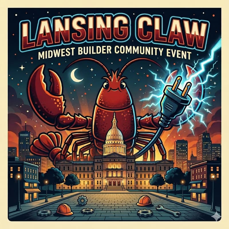 Cover Image for OpenClaw Meetup Lansing 🦞