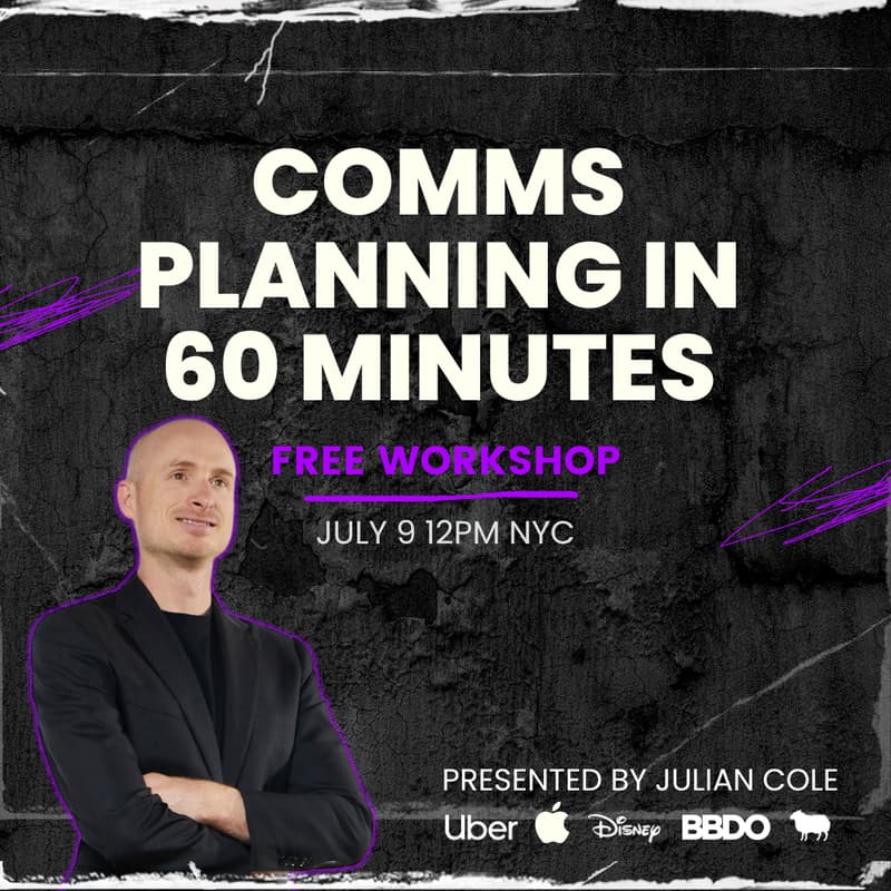 Cover Image for Comms Planning In 60 Minutes | FREE Workshop By Julian Cole